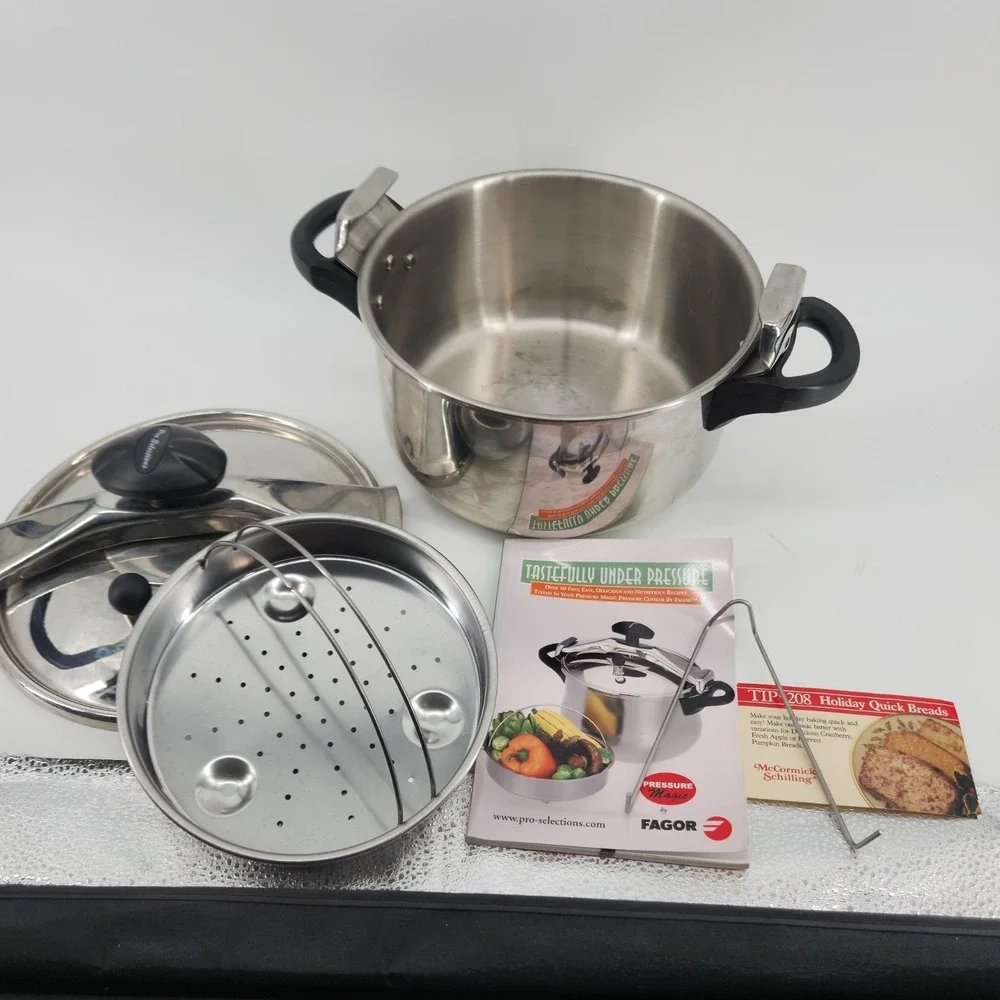 Fagor Pro Selections Pressure Magic 6L Stainless Pressure Cooker Spain Complete